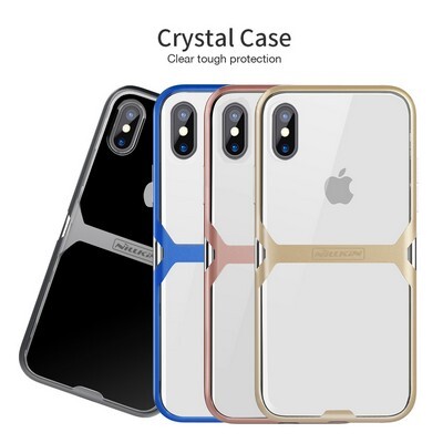 Чехол бампер Nillkin Crystal Series Серый для Apple iPhone Xs(8)