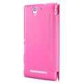 Полиуретановый чехол Nillkin Sparkle Leather Case Rose для Sony Xperia C3 S55t(#2)
