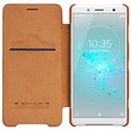 Кожаный чехол Nillkin Qin Leather Case Коричневый  для Sony Xperia XZ2 Compact(#3)