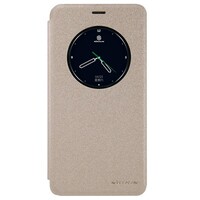 Полиуретановый чехол книга Nillkin Sparkle Leather Case Gold для Meizu M3 Note