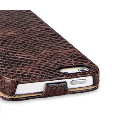 Кожаный чехол TETDED Troyes Duo Brown Snake LC для Apple iPhone 5/5s/SE(4)