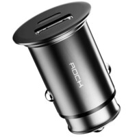 Автомобильное зарядное устройство Rock Metal Mini PD Car Charger (SC-G03) - USB, Type-C 4.5A black