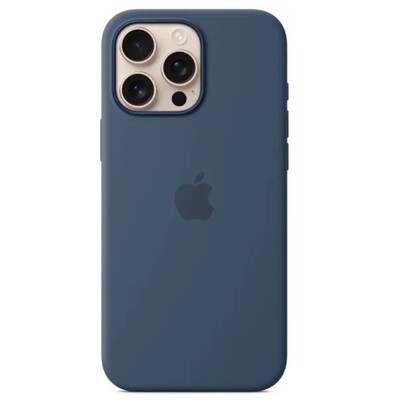 Силиконовый чехол с Magsafe темно-синий для Apple iPhone 15 Pro Max(2)