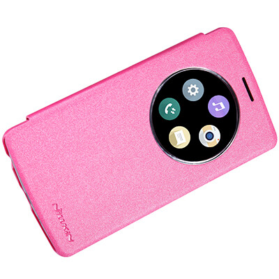 Полиуретановый чехол Nillkin Sparkle Leather Case Red  для LG Optimus G3s D724(3)