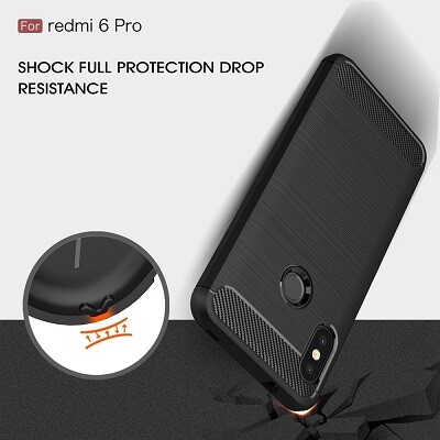 Силиконовый чехол Brushed Line TPU Case синий для Xiaomi Mi A2 Lite\ Redmi 6 Pro(6)