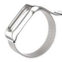 Ремешок металлический Milanese Loop серебристый для Xiaomi Mi Band 2