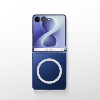 Бампер-накладка Blueo Ultra Clear Anti-Drop Magnetic Folding Phone Case прозрачный для Samsung Galaxy Z Flip 8(1)