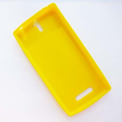 Силиконовый чехол Becolor S-Line Yellow для OPPO Find 5 X909(2)