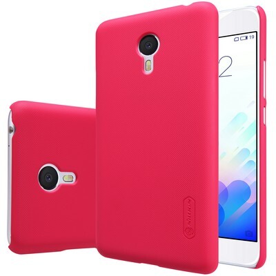 Пластиковый чехол с пленкой Nillkin Super Frosted Shield Red для Meizu M3 Note(3)