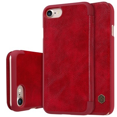Кожаный чехол Nillkin Qin Leather Case Red для Apple iPhone SE (2020)(3)