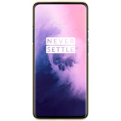 Пластиковый чехол с подставкой Nillkin Super Frosted Shield Золотой для OnePlus 7 Pro(2)