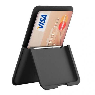 Магнитный картхолдер с подставкой для айфона WiWU Mag Wallet (MW-001) черный(1)