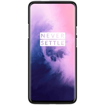 Пластиковый чехол с подставкой Nillkin Super Frosted Shield Черный для OnePlus 7 Pro(2)