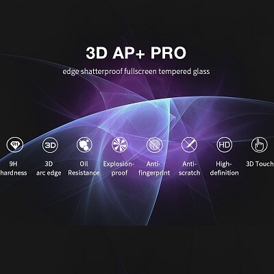 Защитное стекло Nillkin 3D AP + PRO White на весь экран  для Apple iPhone 8 Plus(4)