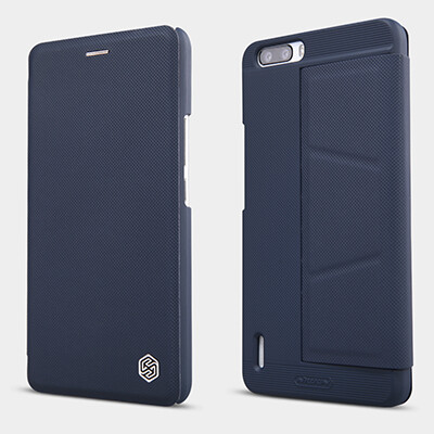 Полиуретановый чехол Nillkin Ming Series Blue для Huawei Honor 6 Plus(1)