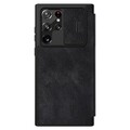 Кожаный чехол Nillkin Qin Pro Leather Case Черный для Samsung Galaxy S22 Ultra(#2)