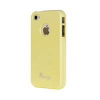 Силиконовый чехол накладка Moings Yellow для Apple iPhone 4/4S