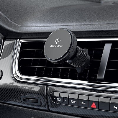 Автомобильный держатель Magsafe с функцией беспроводной зарядки Acefast D33 Qi2 Wireless Charger Magnetic Car Holder(5)