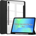 Защитный чехол Acrylic TPU Case с креплением для стилуса черный для Samsung Galaxy Tab S10 Fe Plus(#1)
