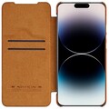Кожаный чехол Nillkin Qin Pro Leather Case Коричневый для Apple iPhone 14 Pro(#3)