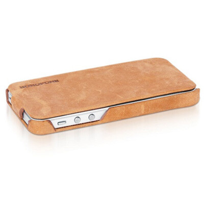 Кожаный чехол Borofone Colonel leather case Beige для Apple iPhone 5/5s/SE(4)