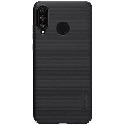 Пластиковый чехол с подставкой Nillkin Super Frosted Shield Черный для Huawei P30 Lite(1)