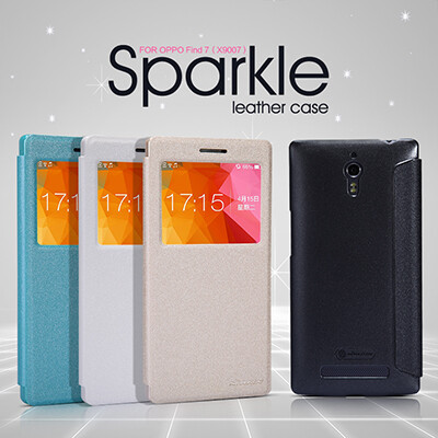Полиуретановый чехол Nillkin Sparkle Leather Case Ocean для OPPO Find 7 X9007(4)