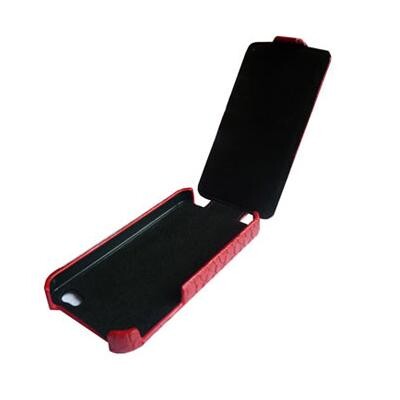 Кожаный чехол книга Melkco Snake Print Pattern - Red для Apple iPhone 4/4S(3)