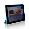 Кожаный чехол Jisoncase Executive Smart Cover Blue для Apple iPad 4(#3)