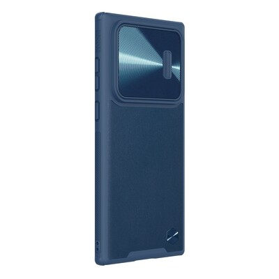 Силиконовая накладка Nillkin CamShield Leather Case S Синяя для Samsung Galaxy S22 Ultra(3)