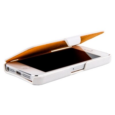 Кожаный чехол HOCO Duke folder Leather Case White для Apple iPhone 5/5s/SE(2)