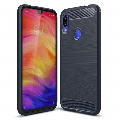 Защитный чехол UniCase Carbon синий для Xiaomi Redmi Note 7(1)