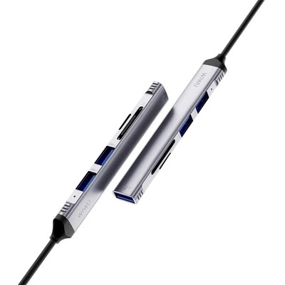 Хаб Wiwu Zolo 5 в 1 (Wi-HB003) серый(3)