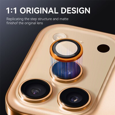 Защитное стекло на камеру Supglass Anti Glare Camera Lens Glass оранжевый для Apple iPhone 17 Pro(2)