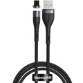 Кабель Baseus Zinc Magnetic Safe Fast Charging Data Cable USB to Lightning 2.4A (CALXC-KG1) магнитный 1m черный(#1)