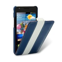 Кожаный чехол Melkco Leather Case Blue/White для Samsung i9100 Galaxy S2