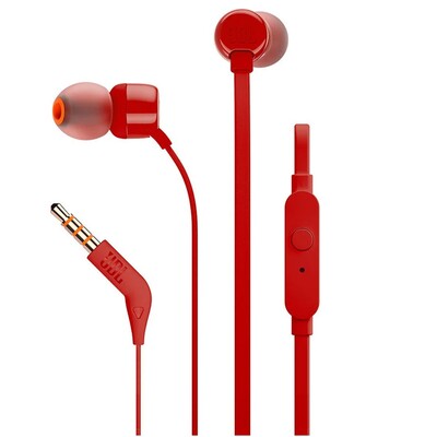 Внутриканальные наушники JBL T110 RED красный(1)