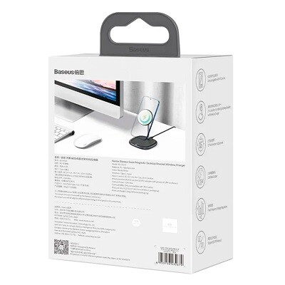 Беспроводное зарядное устройство Baseus Swan Magnetic Desktop Bracket Wireless Charger (WXSW-01) - черное(6)