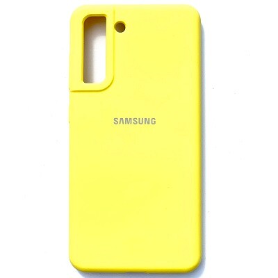Силиконовый чехол Silicone Case желтый для Samsung Galaxy S21 FE(1)