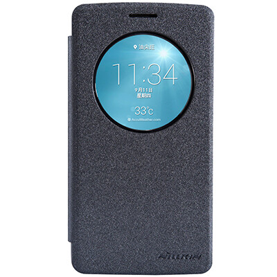 Полиуретановый чехол Nillkin Sparkle Leather Case Black  для LG Optimus G3s D724(1)