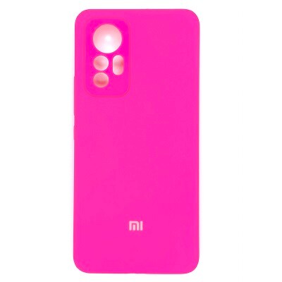 Силиконовый чехол Silicone Case ярко-розовый для Xiaomi Mi12 Lite(1)