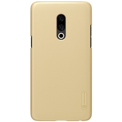 Пластиковый чехол с пленкой Nillkin Super Frosted Shield Золотой для Meizu 15 Plus(1)