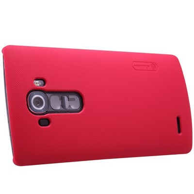 Пластиковый чехол с пленкой Nillkin Super Frosted Shield Red для LG G4(2)