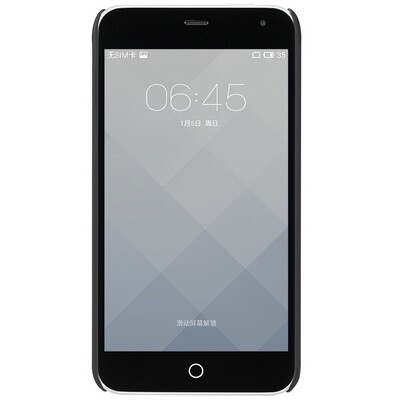 Пластиковый чехол с пленкой Nillkin Super Frosted Shield Black для Meizu Charm Blue M1(3)