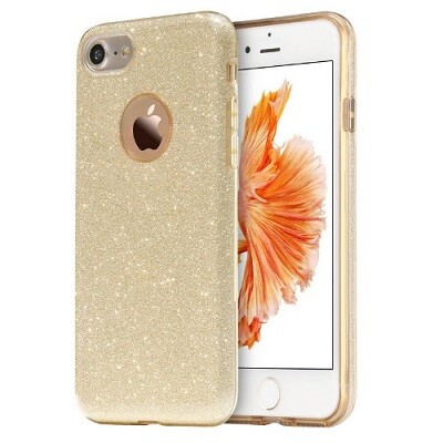 Силиконовый чехол Usams Bling Series Gold для Apple iPhone 7(1)