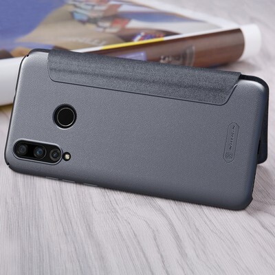 Полиуретановый чехол книга Nillkin Sparkle Leather Case Черный для Huawei Nova 4(4)