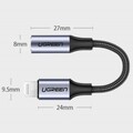 Переходник UGREEN US211-30756, Lightning to AUX 3.5mm (F), Apple MFI certified, 10cm, черный(#5)