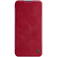 Кожаный чехол Nillkin Qin Leather Case Красный для Huawei P40 Lite / Nova 7i / Nova 6 SE