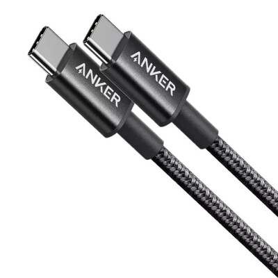 Кабель Anker A8753 USB-C to USB-C 60W Braided 1.8m черный(1)