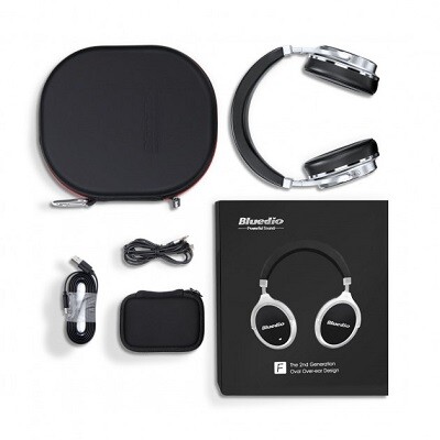 Bluetooth наушники с микрофоном Bluedio F2 черные(3)